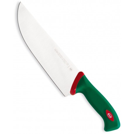 SANELLI PREMANA COLTELLO PER AFFETTARE CON MANICO VERDE E ROSSO CM. 24