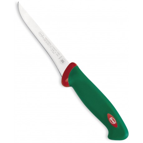 SANELLI PREMANA COLTELLO PER DISOSSO CON MANICO VERDE E ROSSO CM. 14