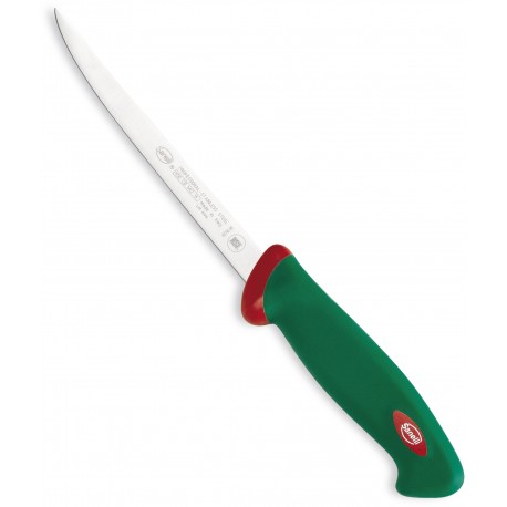 SANELLI PREMANA COLTELLO PER SFILETTARE IL PESCE MANICO VERDE E ROSSO CM. 16