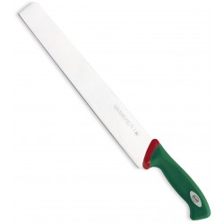 SANELLI PREMANA COLTELLO SALUMIERE PER SALATI CON MANICO VERDE E ROSSO CM. 33