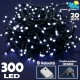 SERIE LUCCIOLE A LED BIANCO 300L 8 FUNZIONI 24V A LUCE FREDDA