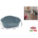 SLEEPER 2 LETTINO PER CANI E GATTI PICCOLI TAGLIA BLU ACCIAIO CM. 68,5x49x27,5h.