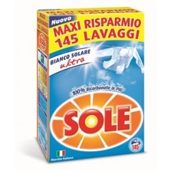 SOLE DETERSIVO BUCATO LAVATRICE IN POLVERE BIANCO SOLARE ULTRA FUSTONE 145 LAVAGGI