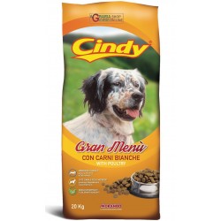 CINDY MANGIME PER CANI CROCCHETE CON CARNI BIANCHE KG. 20