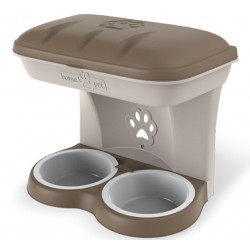 Ciotola per cani Bama Food Stand colore tortora kit da