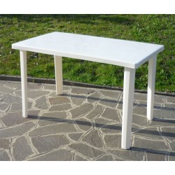 TAVOLO IN RESINA BIANCO CM.120x70h.