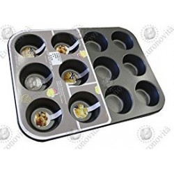 Teglia per stampo 12 muffin Antiaderente e AntiGraffio cm. 35,4x26,8x3