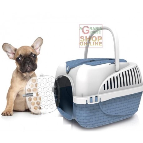 Trasportino per Cani e Gatti Bama Tour Azzuro cm. 52x33x34h