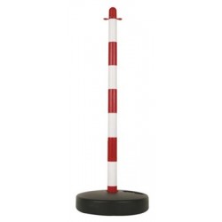 COLONNA BIANCO ROSSA PER CATENA PLASTICA CM. 9 H.