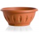 VASO CIOTOLA IN PLASTICA ALBA TERRACOTTA CON SOTTOVASO CM. 30