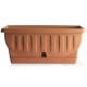 Vaso fioriera Bama Natura con sottovaso colore terracotta cm. 102x48x44h