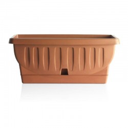 Vaso fioriera Bama Natura con sottovaso colore terracotta cm. 40