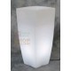 VASO HOME LIGHT QUADRO IN RESINA COLORATA  CM. 40X40X90H. BIANCO GHIACCIO