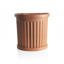 VASO IN PLASTICA BAMA ROMA TERRACOTTA CON SOTTOVASO CM. 27x52x49h