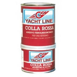 Veneziani YACHT LINE COLLA ROSSA MARINA ART. 450932 CON  DUE COMPONENTI resina liquida e indurente in polvere KG. 1