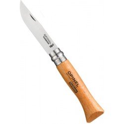 COLTELLO OPINEL LAMA IN ACCIAIO AL CARBONIO MANICO IN FAGGIO N.