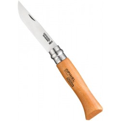 COLTELLO OPINEL LAMA IN ACCIAIO AL CARBONIO MANICO IN FAGGIO N.