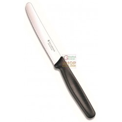 VICTORINOX COLTELLO BISTECCA DENTATO TONDO TAVOLA MANICO NERO