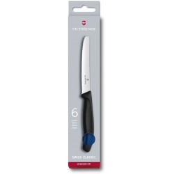 VICTORINOX COLTELLO DA TAVOLA ONDULATO MANICO BLU pz. 6