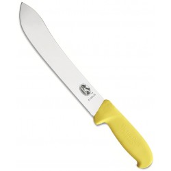 VICTORINOX COLTELLO PER MACELLO MACELLO SCIMITARRA CON MANICO IN FIBROX GIALLO CM. 31  cod. 5.7408.31