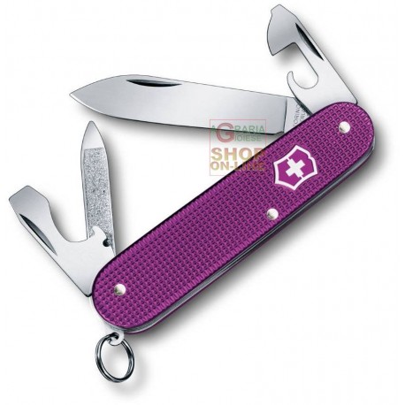 VICTORINOX MULTIUSO CADET MM. 84 GUANCE ALOX STEEL VIOLA LIMITED EDITION 2016