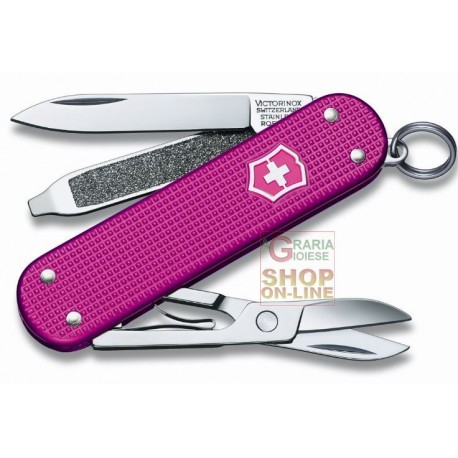 VICTORINOX MULTIUSO CLASSIC MM. 58 GUANCE ALOX STEEL VIOLA LIMITED EDITION 2016