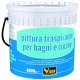 VIGOR PITTURA MURALE TRASPARENTI PER INTERNO BAGNI E CUCINA BIANCO LT. 4