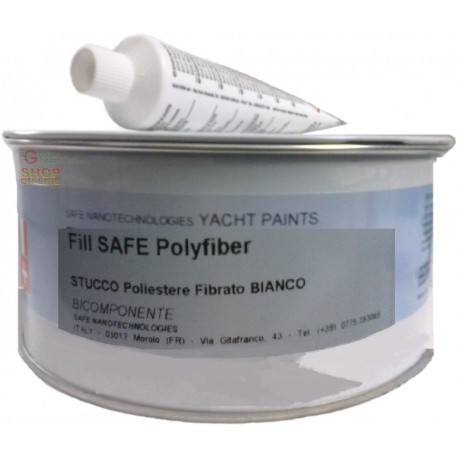 YACHT PAINTS FILL SAFE POLYFIBER STUCCO POLIESTERE FIBRATO PER BARCHE BIANCO KG. 1