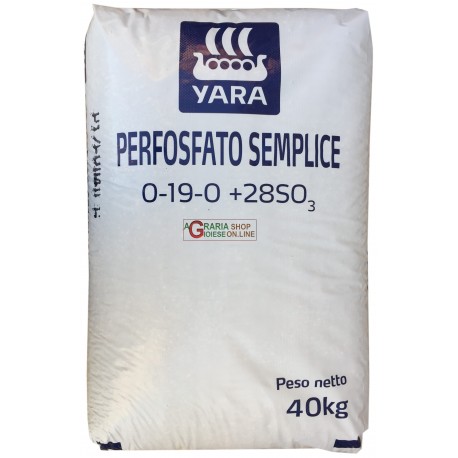 YARA PERFOSFATO SEMPLICE GRANULARE A BASE DI FOSFORO KG. 40