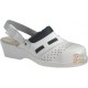 ZOCCOLO DONNA IN PELLE CON CINTURINO  COLORE BIANCO  TG  35 41