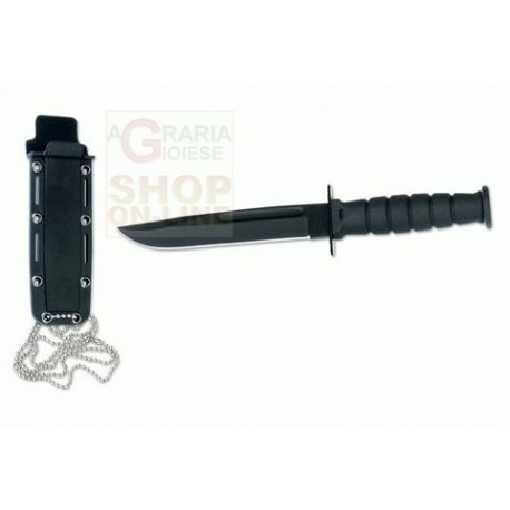 CROSSNAR COLTELLO LAMA FISSA CON FOFERO IN ABS COLORE NERO CM.