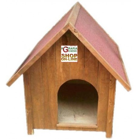 CUCCIA PER CANE IN LEGNO MEDIA VERNICIATA CM. 66x78X92h