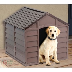 CUCCIA PER CANI DI PICCOLA TAGLIA IN PLASTICA PVC CM.71x71x68h. SMONTABILE MARRONE