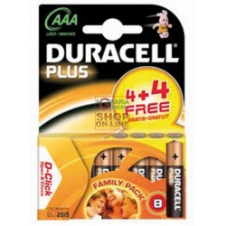 DURACELL PILE MINISTILO PLUS DURALOCK PZ. 4+4 MN 2400 PLUS