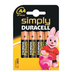 DURACELL SIMPLY BATTERIE STILO BL PZ. 4