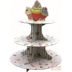 FACKELMANN ALZATA A 3 LIVELLI IN CARTONE PER CUP CAKE MUFFIN