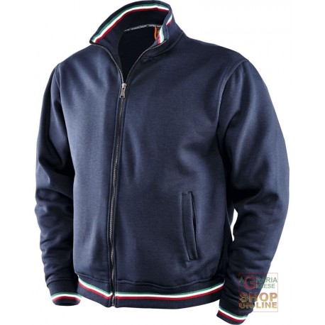 FELPA 65% POLIESTERE 35% COTONE GR 290 MQ ZIP LUNGA