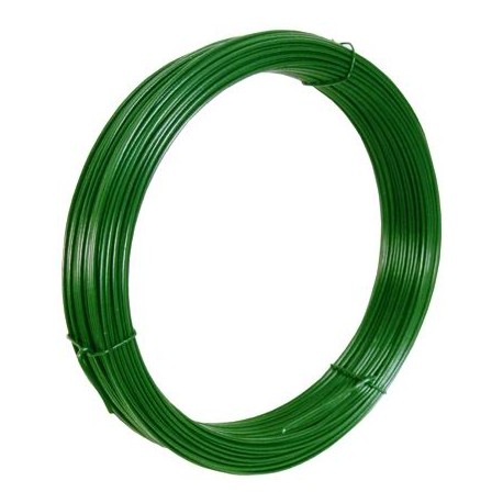 FILO DI FERRO PLASTIFICATO VERDE PER TENSIONE MT. 100 MM. 1,8