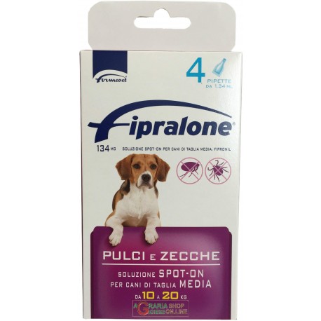 Fipralone antiparassitario pulci e zecche spot-on cane 10 - 20