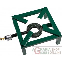 FORNELLONE CON BRUCIATORE A GAS TELAIO IN ACCIAIO VERNICIATO CM. 45 X 45