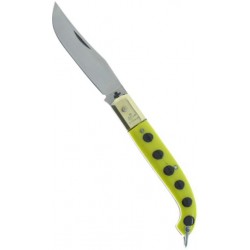 Fraraccio coltello zuavo manico corno giallo testina ottone cm.