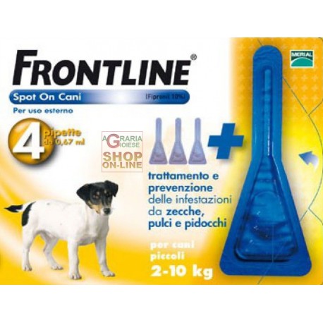 FRONTLINE ANTIPARASSITARIO PULCI ZECCHE SPOT-ON 2 - 10 KG. 4