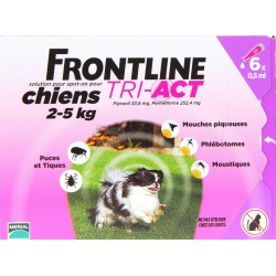 FRONTLINE ANTIPARASSITARIO PULCI ZECCHE TRI-ACT 2 - 5 KG.