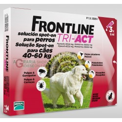 FRONTLINE ANTIPARASSITARIO PULCI ZECCHE TRI-ACT 40 - 60 KG.