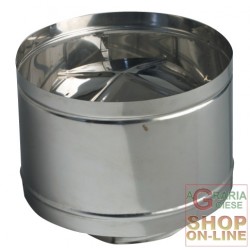 FUMAIOLO ANTIPIOGGIA A BOTTE ACCIAIO INOX AISI 304 CM. 14