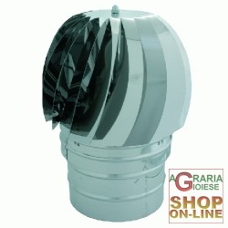 FUMAIOLO TURBO INOX PER CANNA FUMARIA ANTIPIOGGIA AISI 304 diam. 25