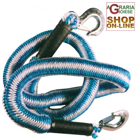 FUNE PER TRAINO ELASTICA CON 2 GANCI