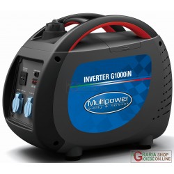 GENERATORE AD INVERTER PORTATILE PROFESSIONALE MULTIPOWER G1000iN KVA 0,85