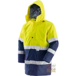 GIACCONE IN TESSUTO GB TEX CON IMBOTTITURA  BANDE 3M  EN 471   EN 343  COLORE GIALLO BLU  TG  S XXL