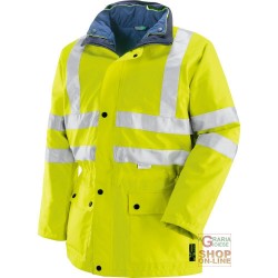 GIACCONE IN TESSUTO GB TEX TRIPLO USO  BANDE 3M  EN 471   EN 343  COLORE GIALLO  TG  S XXL